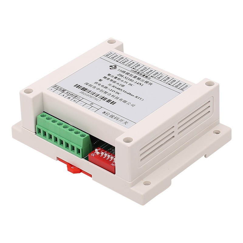 10 Channel DA Analog Output Module Modbus-RTU 0-10V/4-20mA DAC