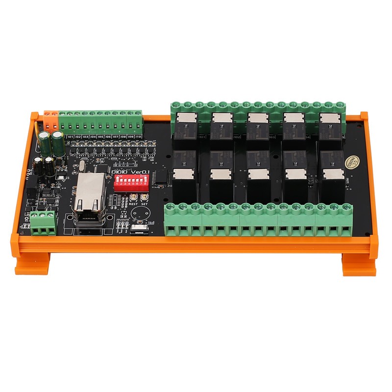 10DI 10DO High Voltage Relay I/O Module Modbus RTU TCP Remote Controller