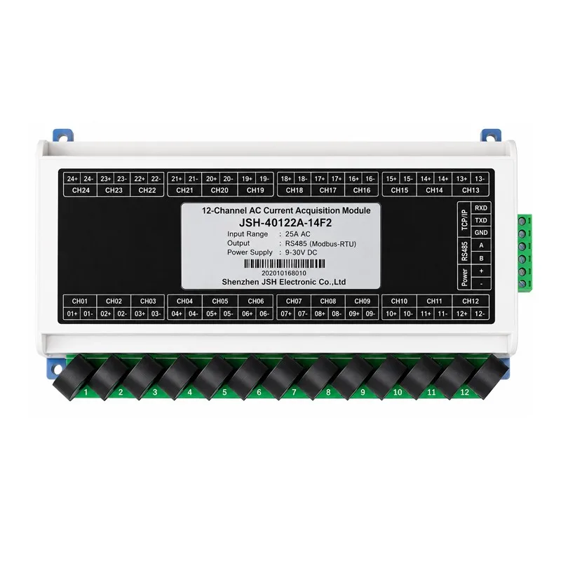 12 Channel 0-100mA 10A 25A AC Current Acquisition Module