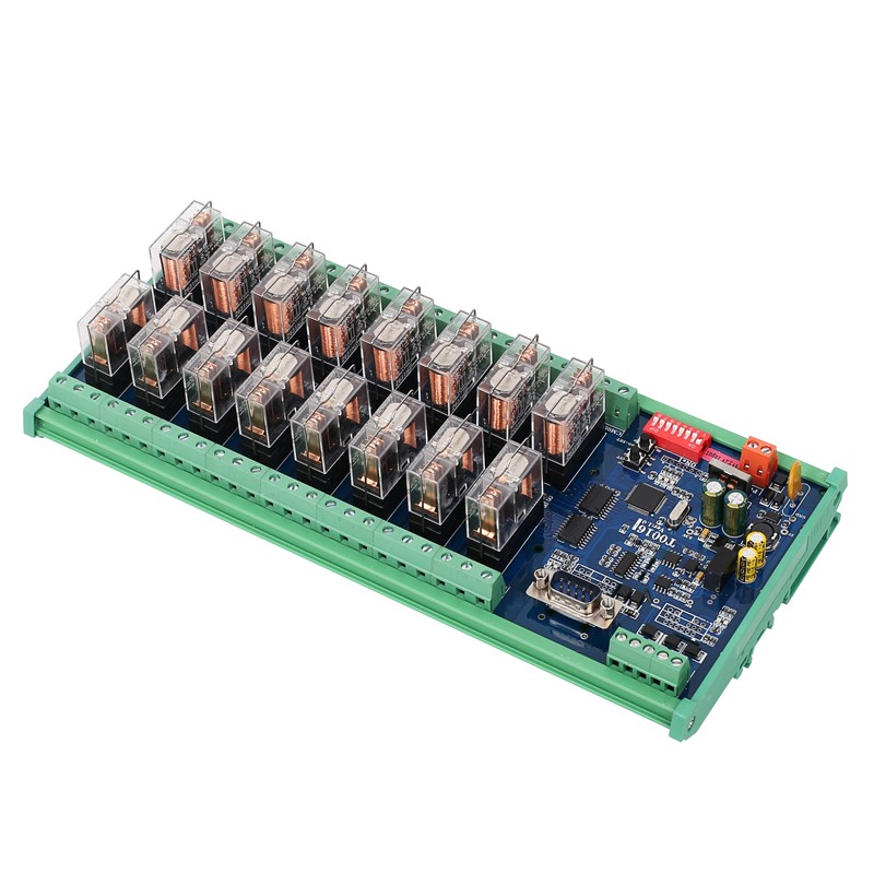 16 Channel 16A Relay Output Module RS485 Modbus RTU TCP Relay Controller