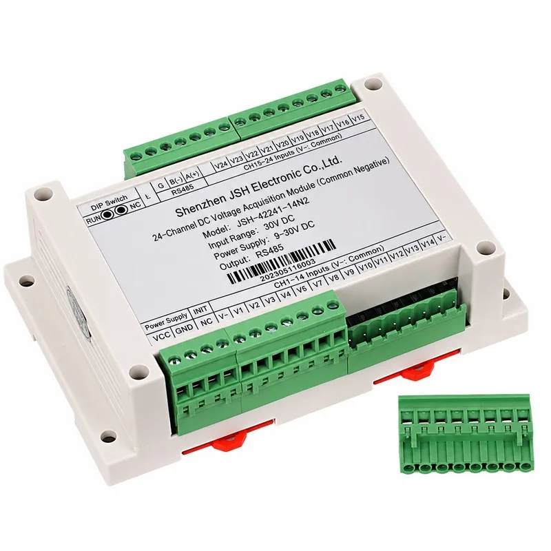 24-Channel Common Negative 0-10V 0-500V DC Voltage Data Acquisition Module