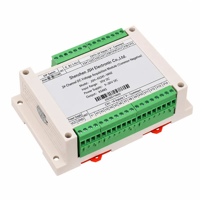 24-Channel Common Negative 0-10V 0-500V DC Voltage Data Acquisition Module