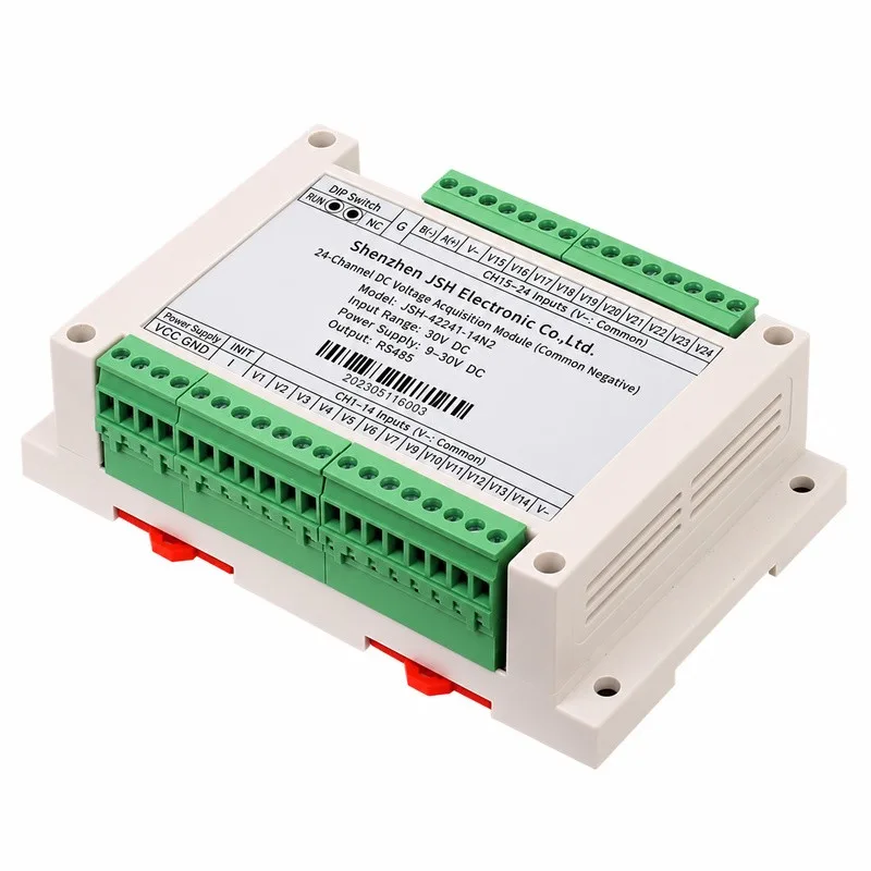 24-Channel Common Negative 0-10V 0-500V DC Voltage Data Acquisition Module