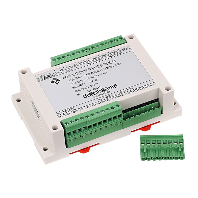 24-Channel Common Negative 0-10V 0-500V DC Voltage Data Acquisition Module