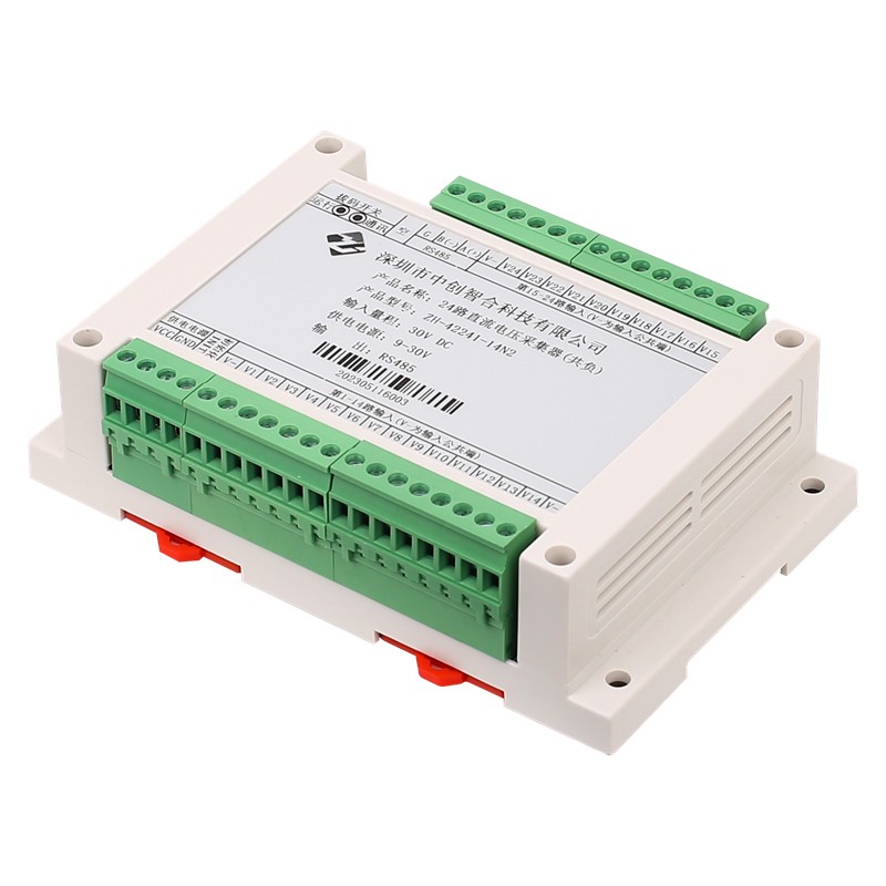 24-Channel Common Negative 0-10V 0-500V DC Voltage Data Acquisition Module