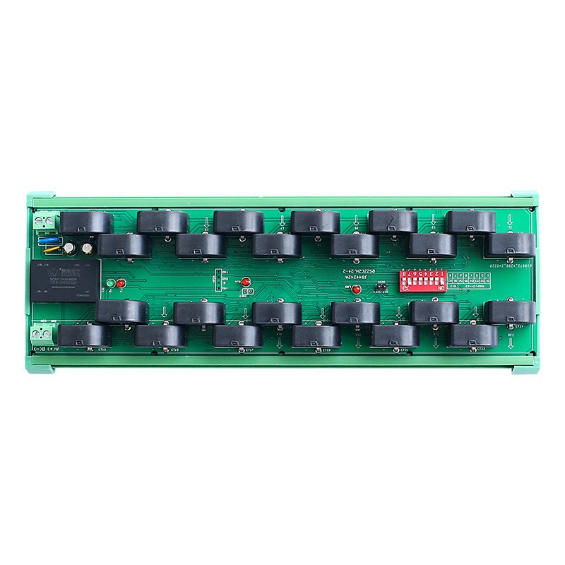 24 Channel Through-Hole AC DC 5A-60A Current Data Collector RS485 Modbus Industrial Current Monitor