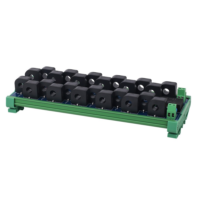 24 Channel Through-Hole AC DC 5A-60A Current Data Collector RS485 Modbus Industrial Current Monitor