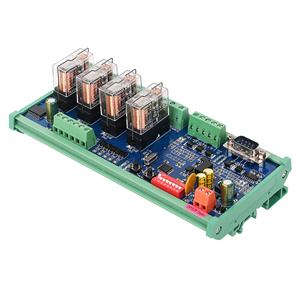 5 DI 4 Relay Output Module Modbus RTU TCP 16A Industrial Remote I/O Controller