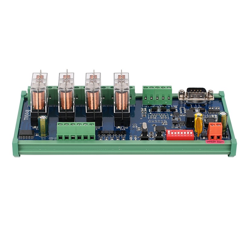 5 DI 4 Relay Output Module Modbus RTU TCP 16A Industrial Remote I/O Controller