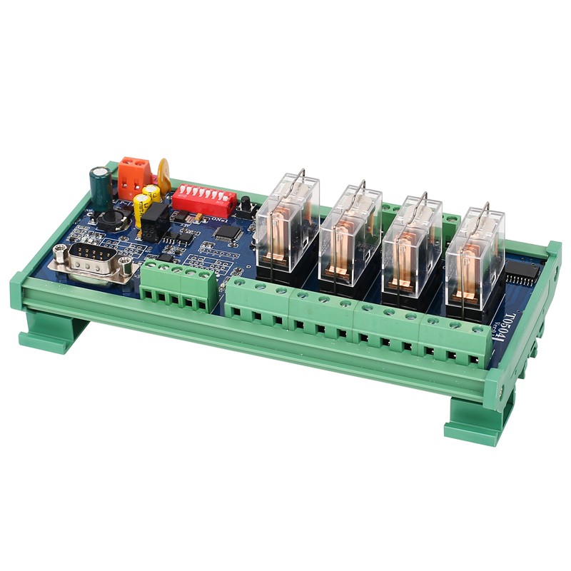 5 DI 4 Relay Output Module Modbus RTU TCP 16A Industrial Remote I/O Controller