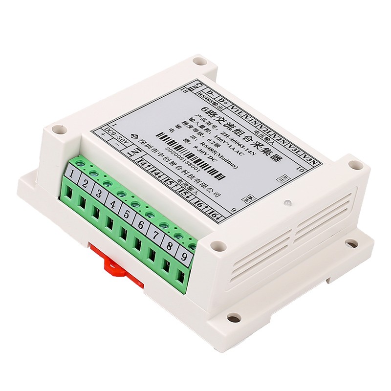 0-10V 4-20mA 6-Channel Analog Input Modbus RTU Module for Industrial PLC Systems