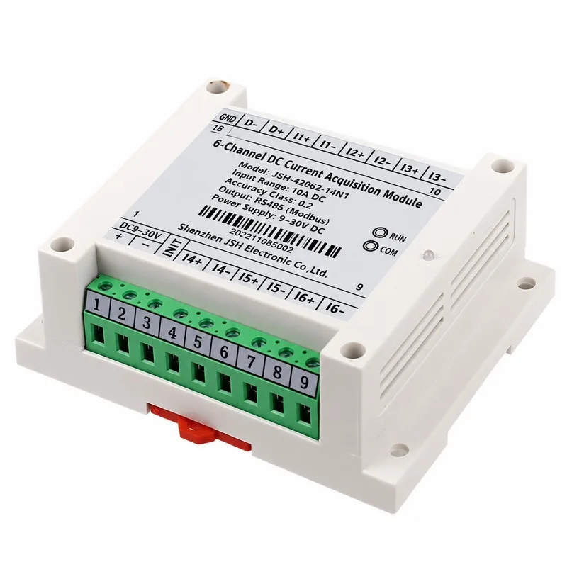 6 Channel Differential DC Current Voltage Data Acquisition Module 20mA 10A 10V 500V