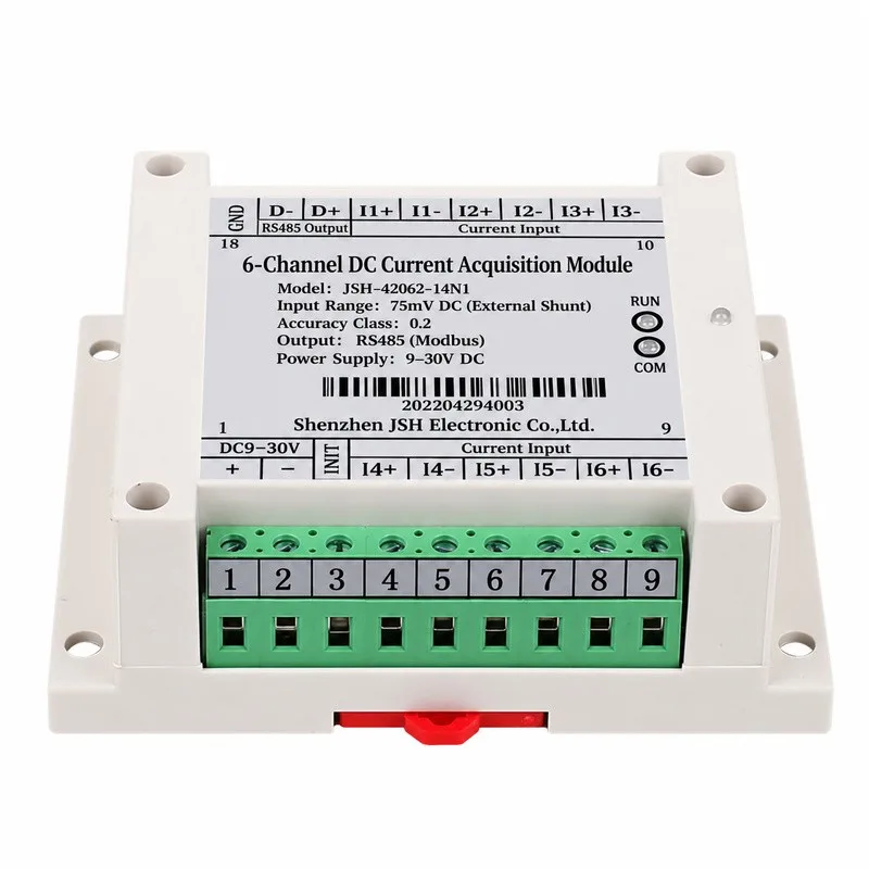 6 Channel Differential DC Current Voltage Data Acquisition Module 20mA 10A 10V 500V