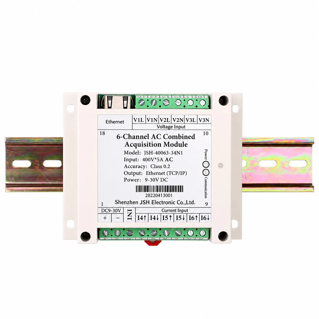 6-Channel AC Voltage Current Acquisition Module Ethernet Modbus-TCP Power Monitoring Module