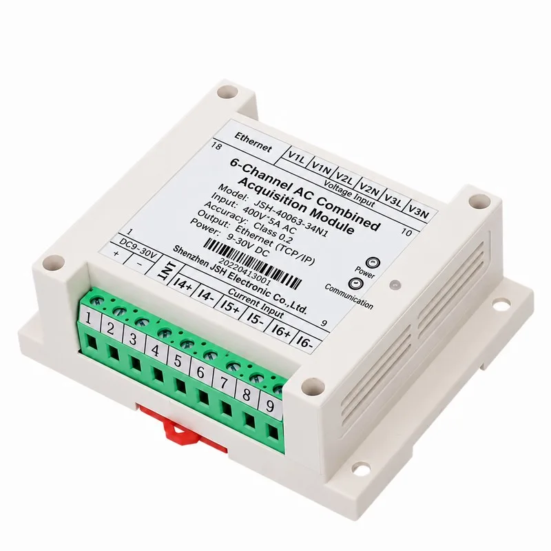 6-Channel AC Voltage Current Acquisition Module Ethernet Modbus-TCP Power Monitoring Module