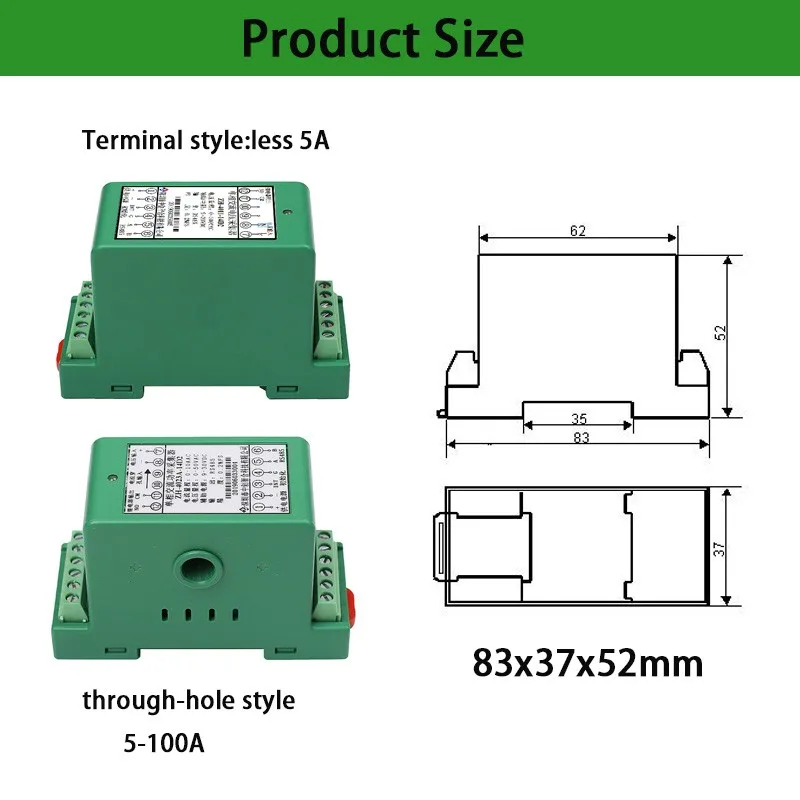 Single-Channel AC Voltage Current Power Measurement Module